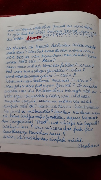 Ho'oponopono Berlin Tagebucheintrag Krieg